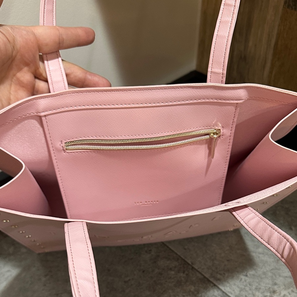 Ted Baker Light Pink Studded Tote - Picture 6 of 7